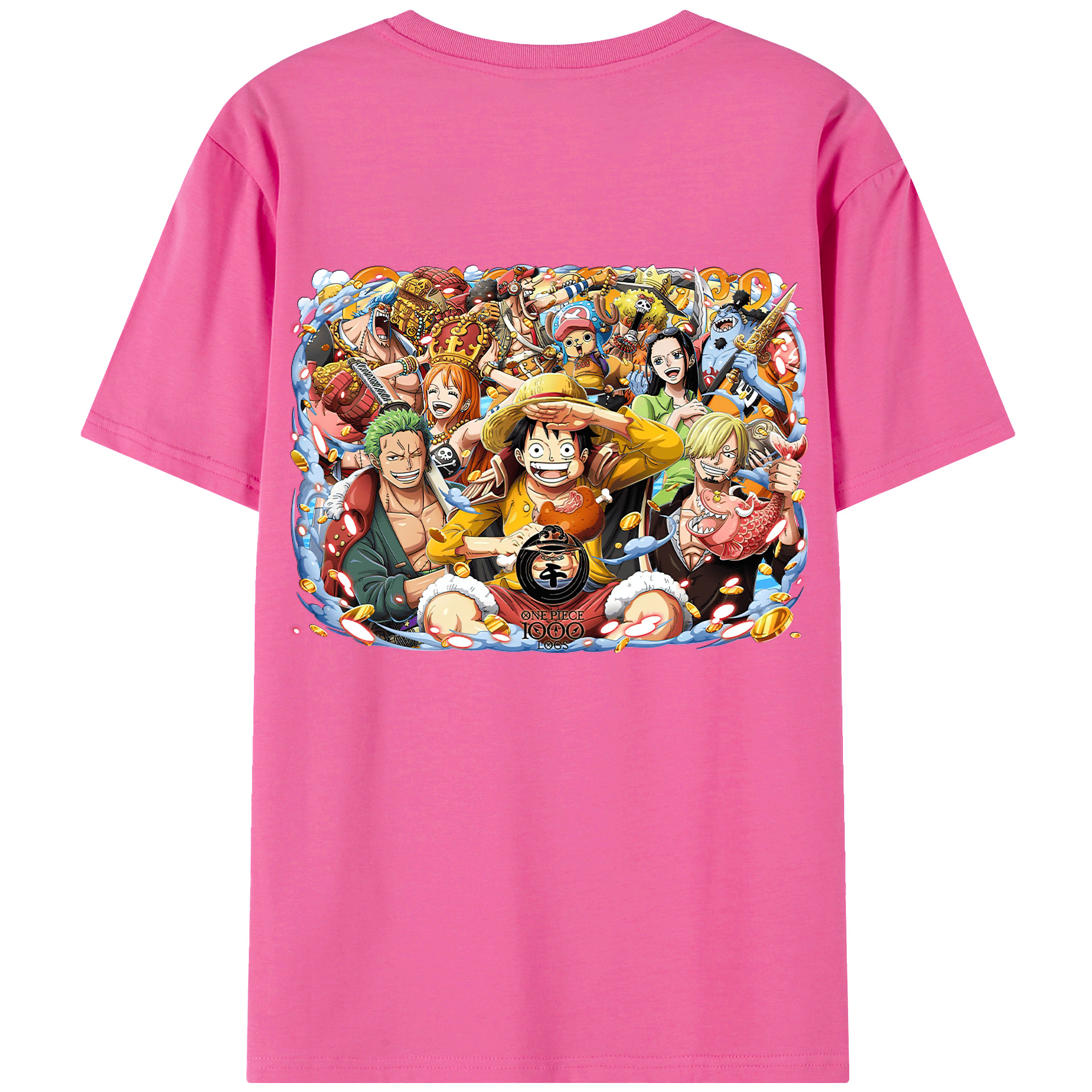 ワンピース モンキー・D・ルフィ ONE PIECE Monkey D. Luffy レディース半袖Tシャツ(バックプリント)